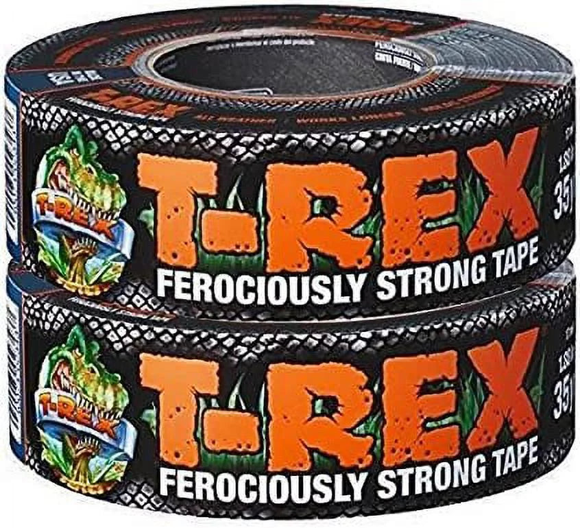 T-REX Ferociously Sizetrong Duct Tape, 1.88 in. x 35 yd, 2 Rolls. Total 70 Yards, Dark Gunmetal Gray 240998
