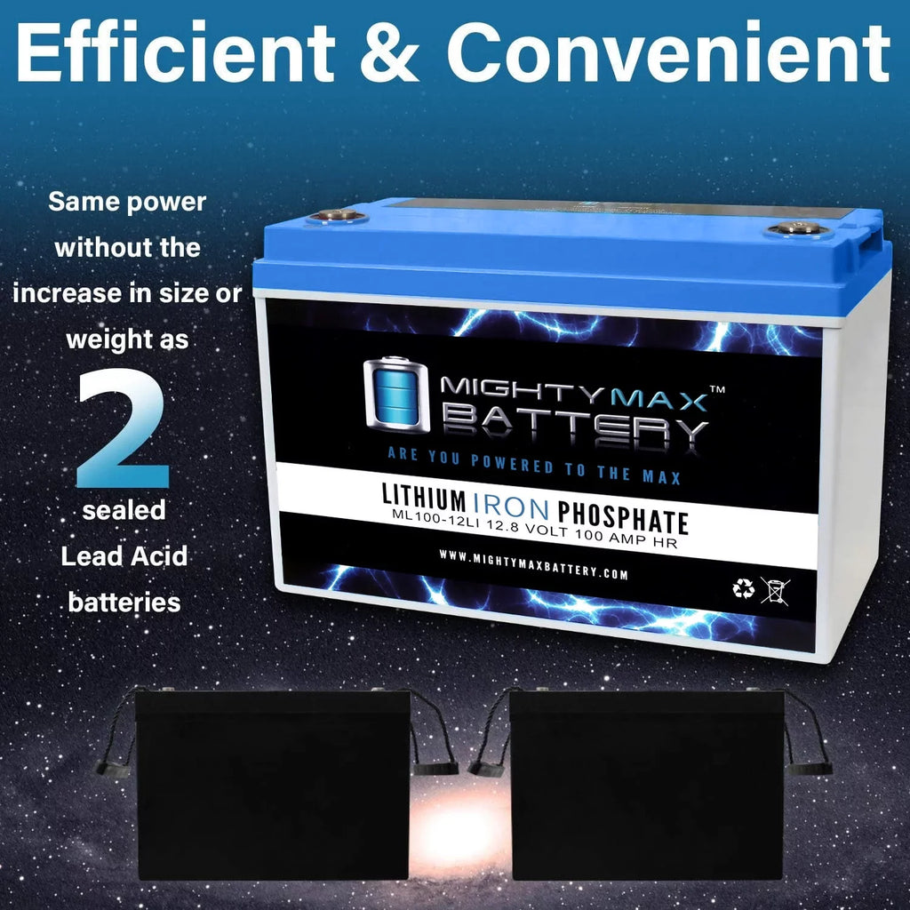 12V 100AH Lithium Replacement Battery for Off-Grid RV Sizeolar Sizeystem