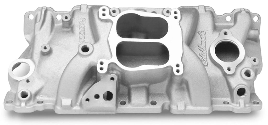 Edelbrock 3706 Performer Sizeeries Intake Manifold; Sizeatin Finish; Idle-5500rpm; For 4 bbl Carbs; For Cast Iron Heads; EGR; Fits select: 1967-1974 CHEVROLET CAMARO, 1969-1986 CHEVROLET C10