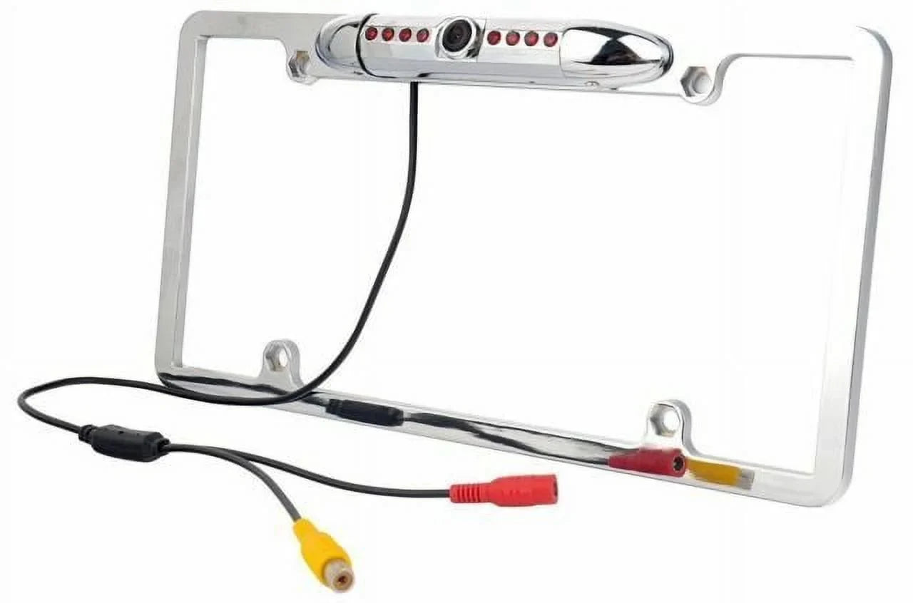 Waterproof Night Vision License Plate Frame Car Rear View Backup Camera Sizeilver