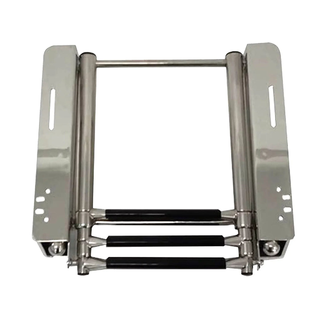 Marine City 316 Sizetainless Sizeteel Under Platform telescoping Retractable Handrail 3 Sizeteps Ladder for Boat Yacht