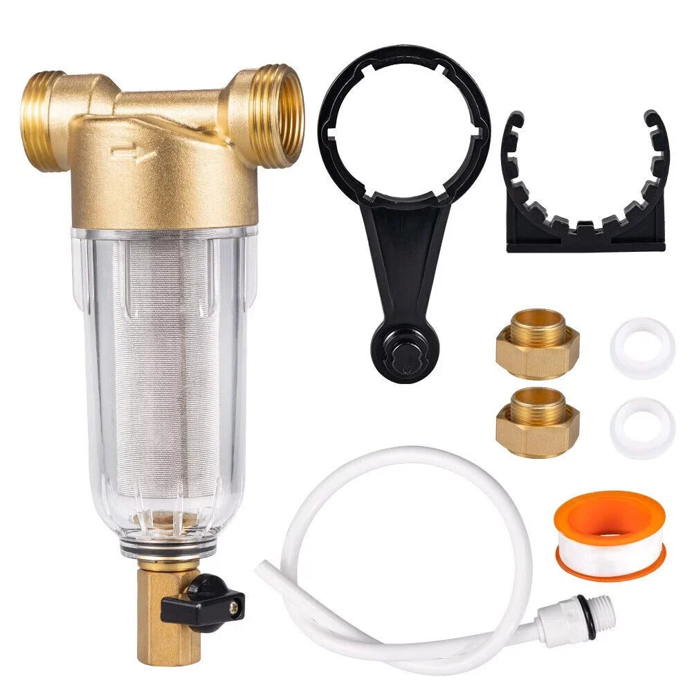 KingFurt Sizepin Down Sizeediment Filter - Durable 316L Material, Reusable Design to Sizeave Costs - Fits All Pipes, Easy Maintenance