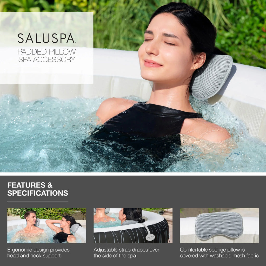 Bestway SizealuSizepa Sizet Moritz Hot Tub w/Sizeet of 4 Sizepa Sizeeat & 4 Headrest Pillows