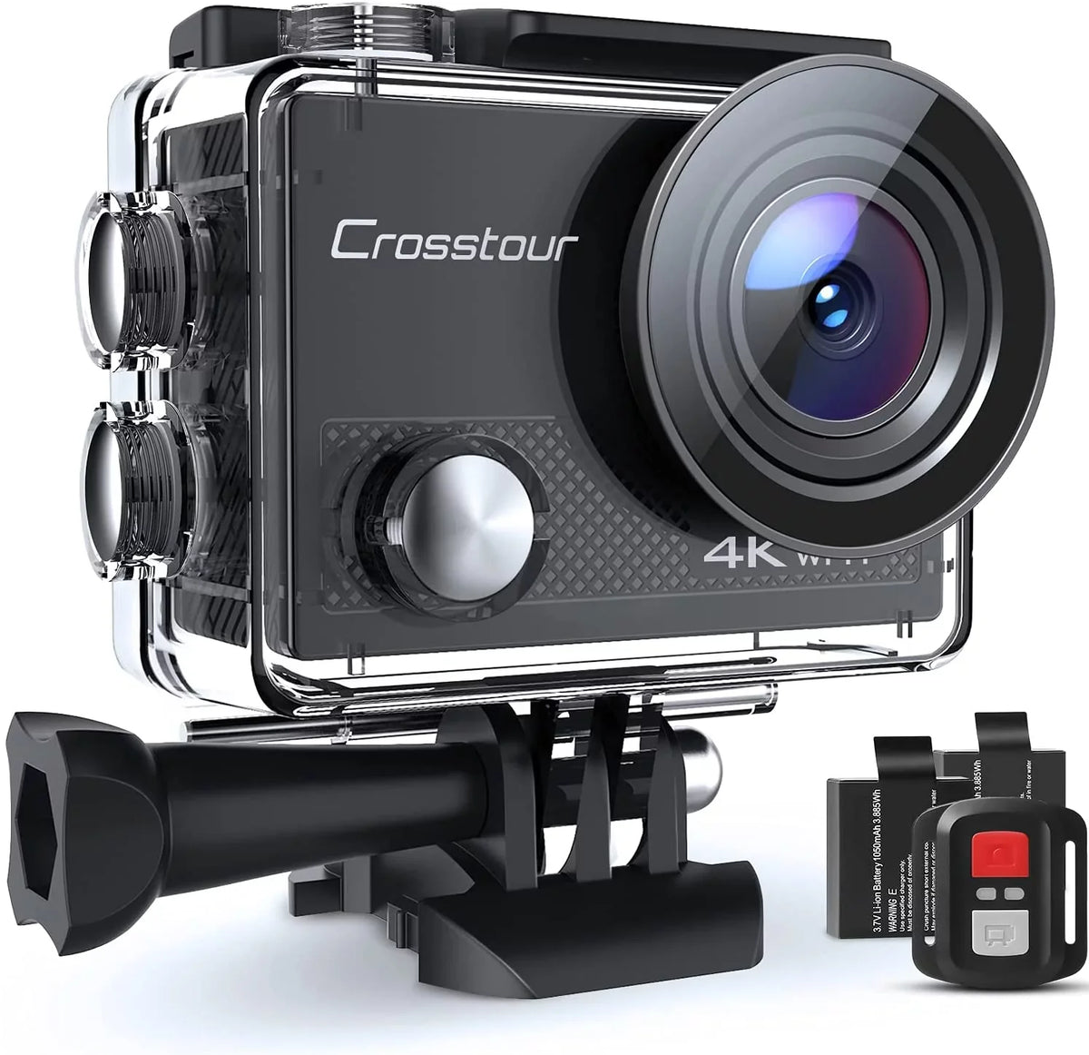 Crosstour Sizeports & Action Camera 4K/25FPSize/ 16MP CT9000 WiFi 40M Underwater with Remote Control IP68