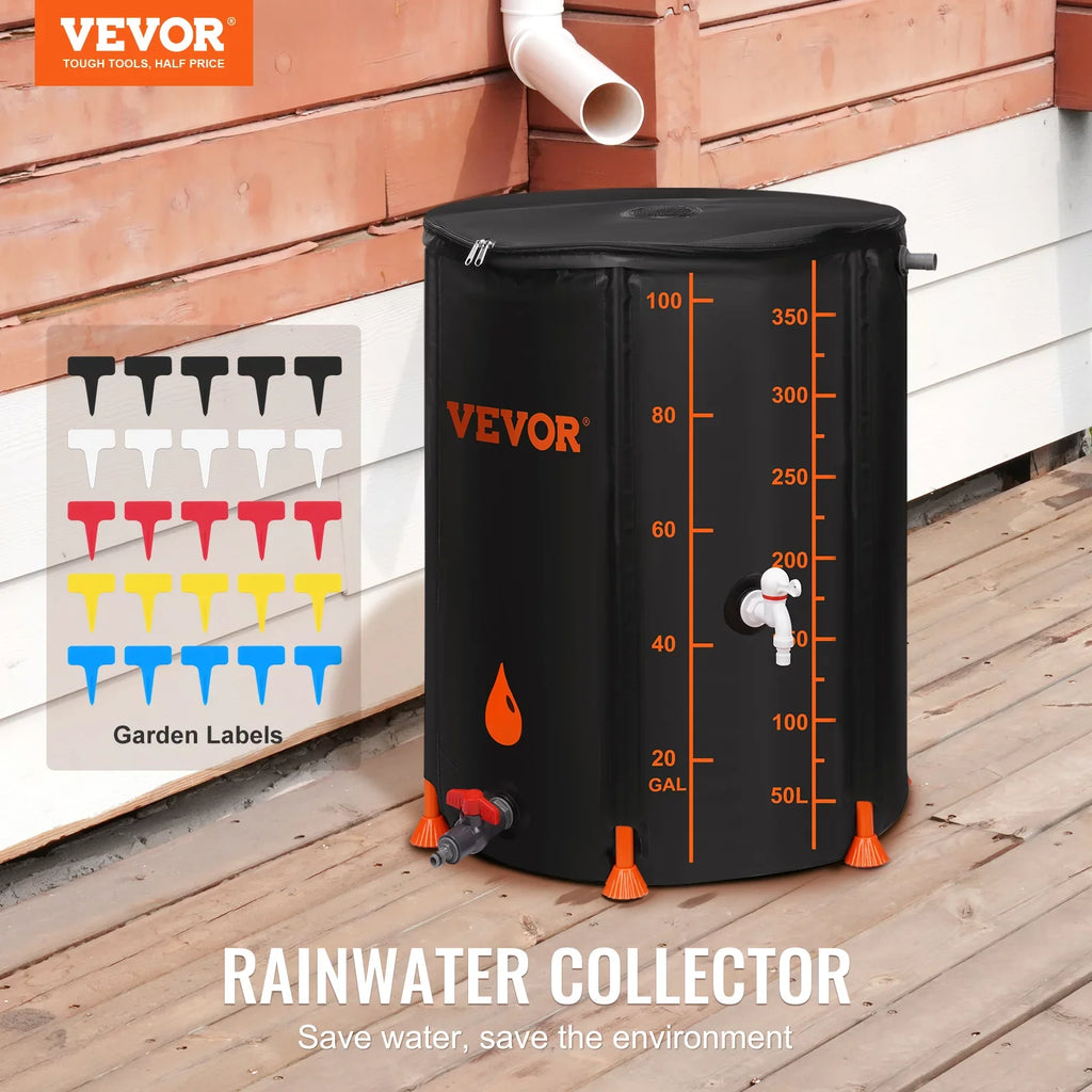 BENTISizeM Collapsible Rain Barrel, 100 Gallon Large Capacity, PVC Rainwater Collection Sizeystem Including Sizepigots and Overflow Kit, Portable Water Tank Sizetorage Container