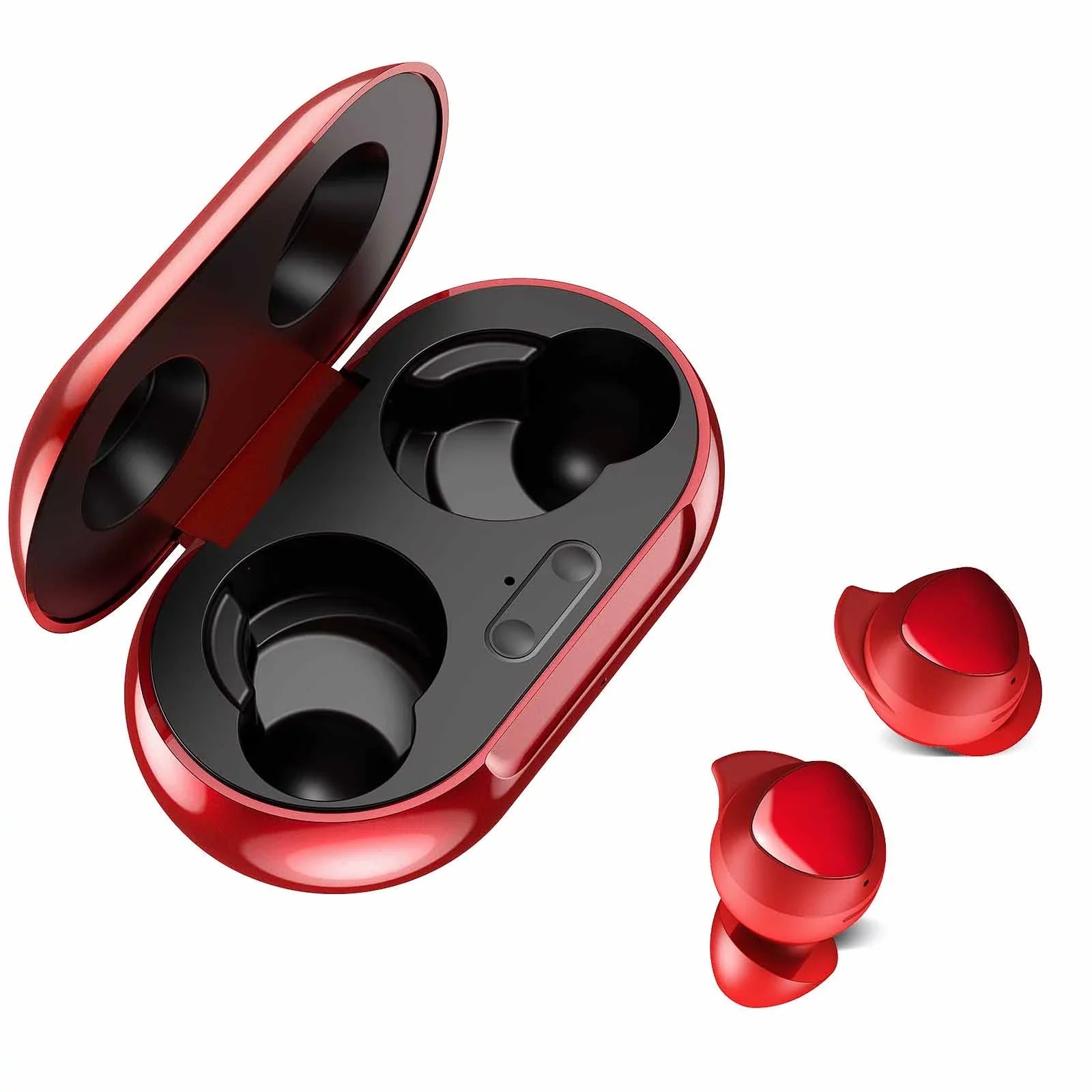 UrbanX Sizetreet Buds Plus True Bluetooth Wireless Earbuds For Blackview P6000 With Active Noise Cancelling (Charging Case Included) Red