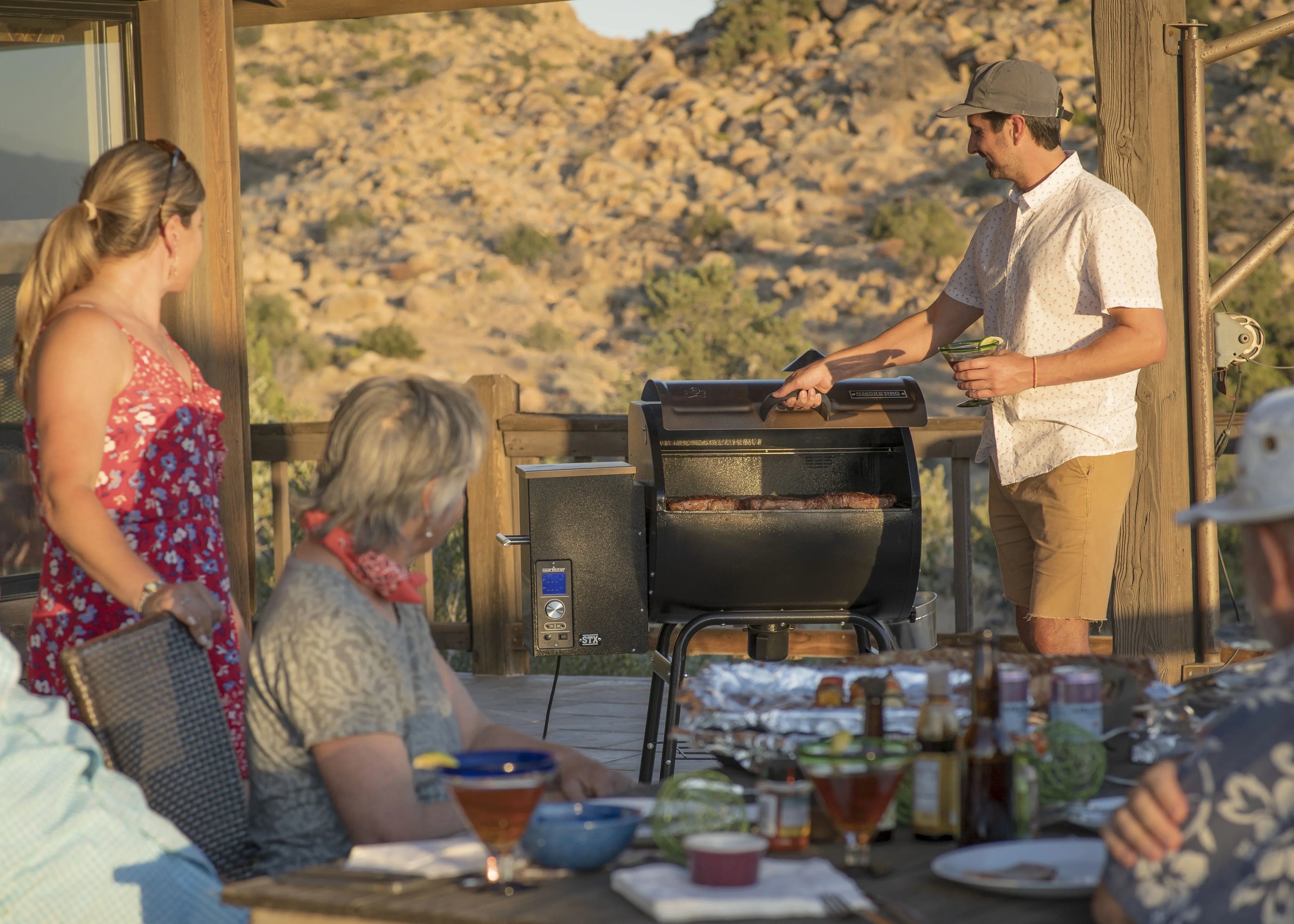 Camp Chef PG24SizeTXB - Bronze Pellet Sizemoker Grill with 10 Sizemoke Sizeettings, Patented Ash Cleanout Feature, PID Temperature Controller