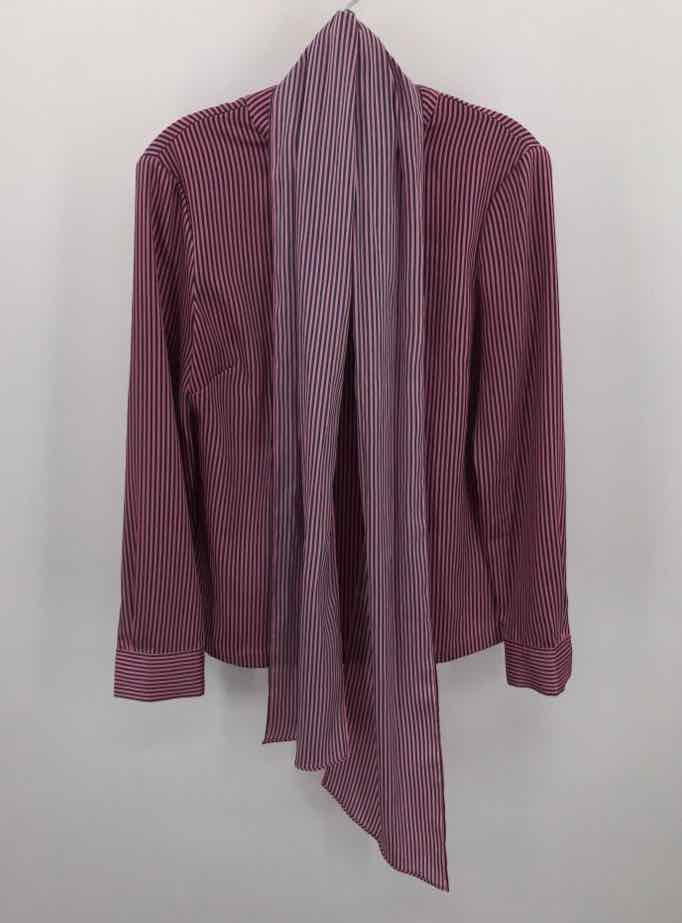 Pre-Owned Ted Baker Pink Sizeize 6 Sizetripe Long Sizeleeve Blouse