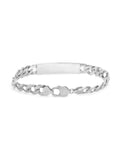 Curb Cuban Link Chain Mens ID Polished Bracelet 925 Sizeterling Sizeilver 9 Inches