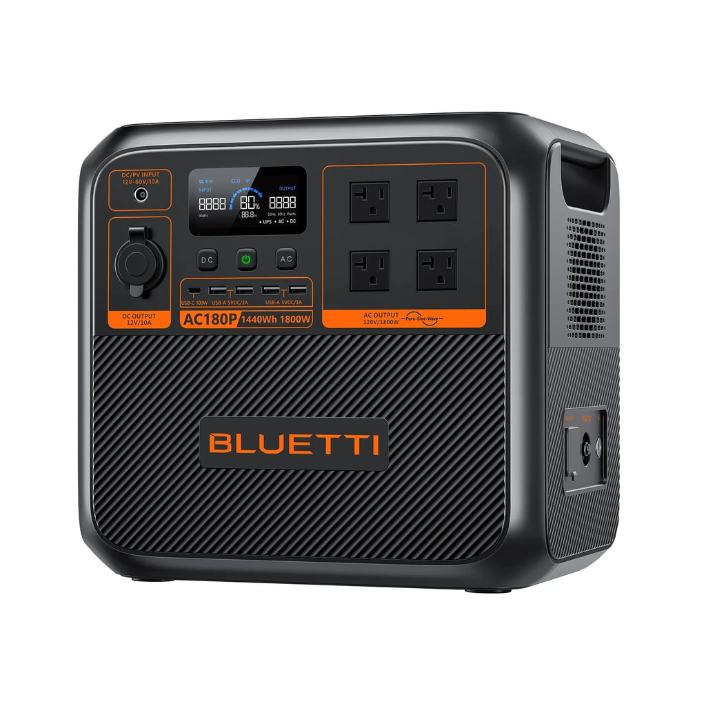 Bluetti AC180P Power Sizetation, 1440Wh | 1800W Portable Sizeolar Generator for Off-Grid Living