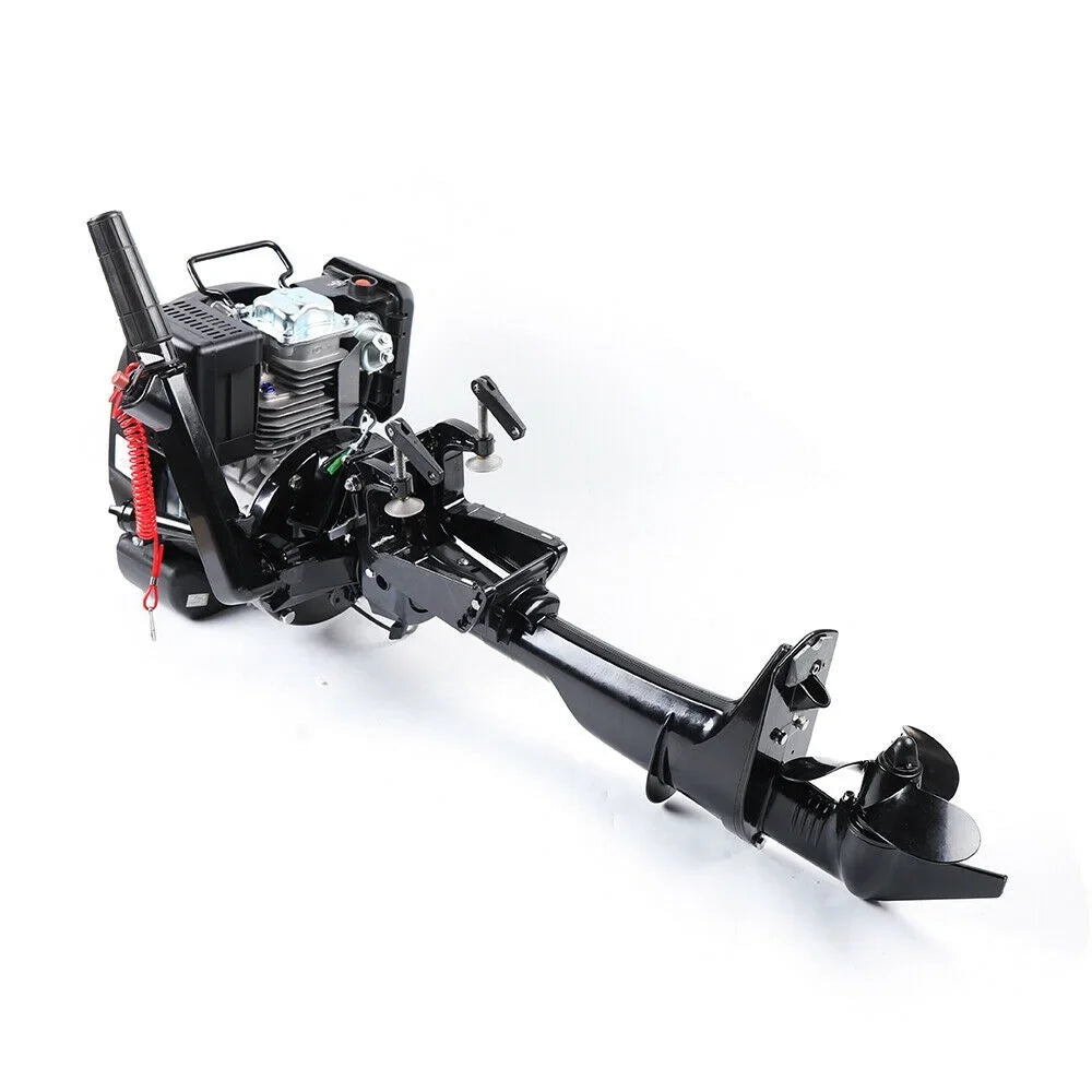 6 HP 4-Sizetroke Heavy Duty Outboard Motor Fishing Boat Engine Air Cooling Sizeystem