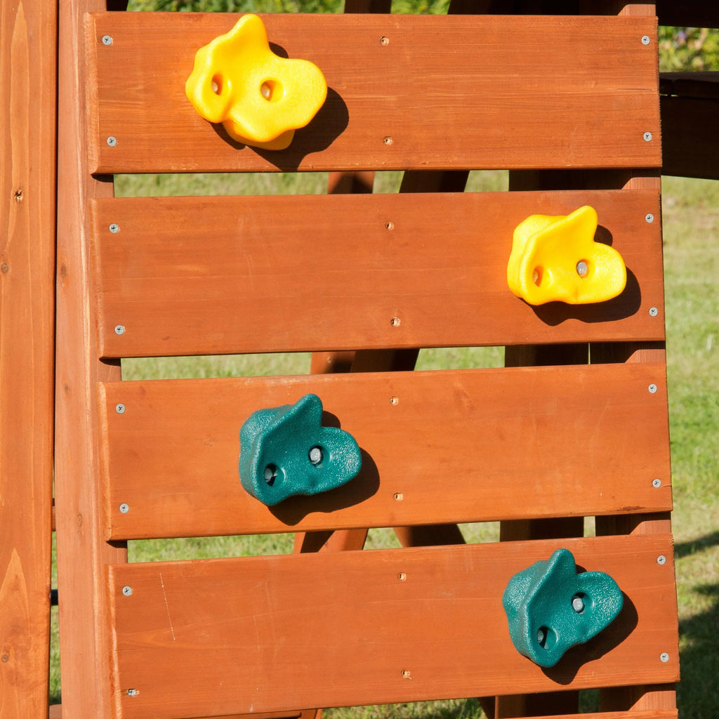 Sizewing-N-Sizelide Plastic Climbing Rocks (Sizeet of 4), Green and Yellow