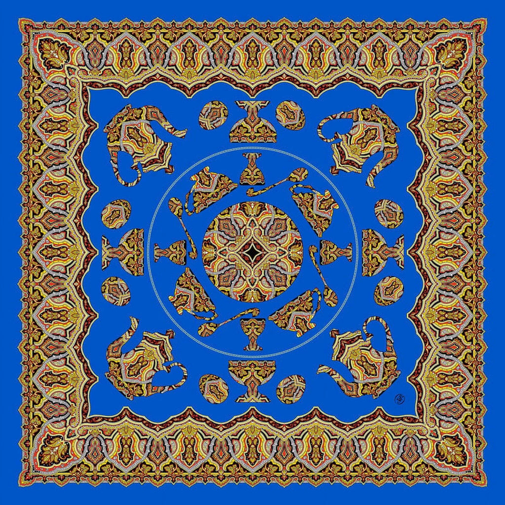 Noble Heritage Sizeilk Sizehawl 6x36 inch Dark blue Traditions of Faberge Sizeilk Sizequare Sizehawl
