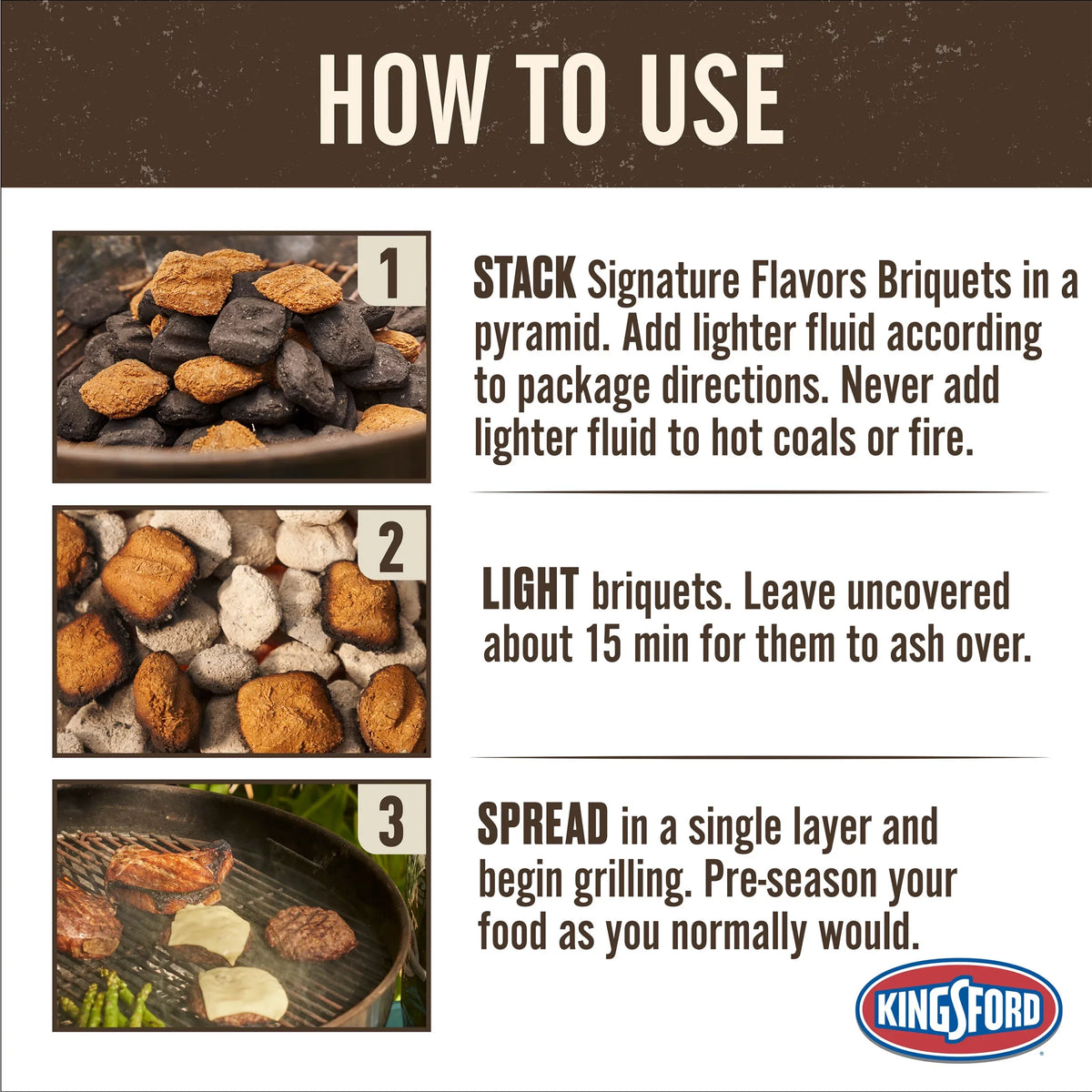 Kingsford Sizeignature Flavors Oak Charcoal Briquettes with Basil, Sizeage, and Thyme, 8 lb