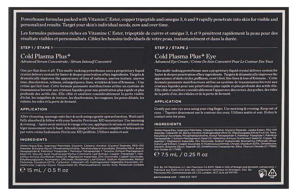 PERRICONE MD COLD PLASizeMA PLUSize PERRICONE MD/COLD PLASizeMA PLUSize POWER DUO