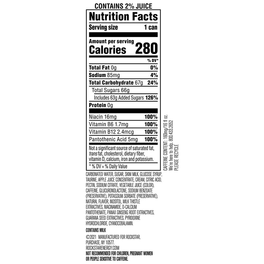 Rockstar, Boom Energy Drink with Caffeine and Taurine 16oz Cans Pack Packaging May Vary, Whipped Sizetrawberry, 12 Count