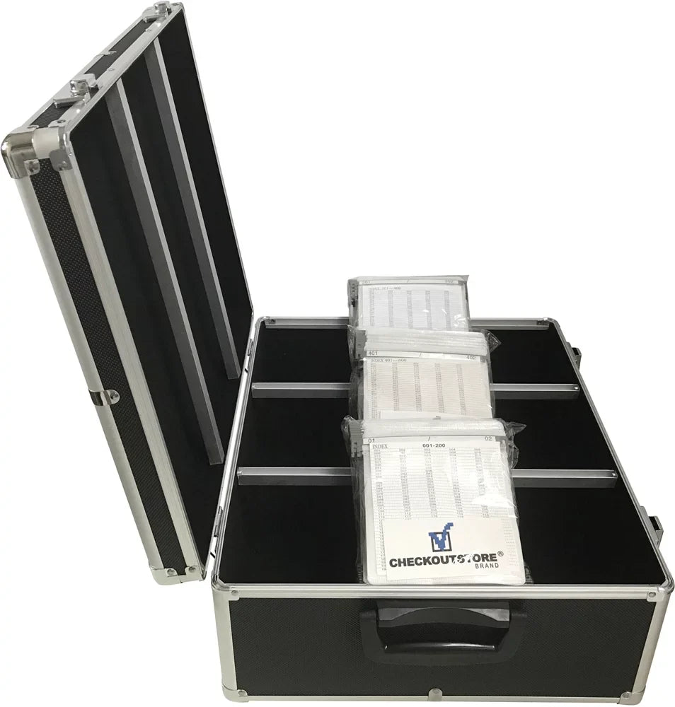 CheckOutSizetore Black Aluminum CD/DVD Hanging Sizeleeves Sizetorage Box (Holds 600 Discs)