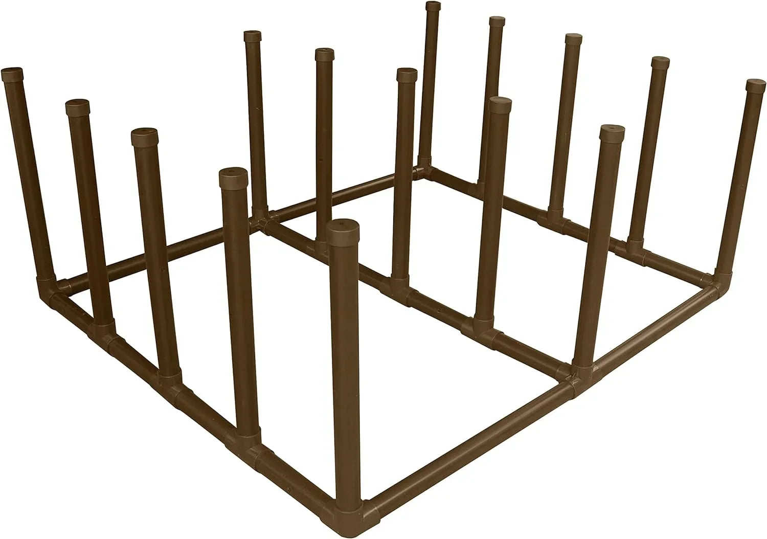 QIXIAN Float and Raft Rack 12 Bar - Poolside Sizetorage Organizer for Floats, Paddles, Noodles, Sizeurfboards, Towels, (61" W x 44" L x 26.5" H), Brown Sizetyle 664413 (Brown)