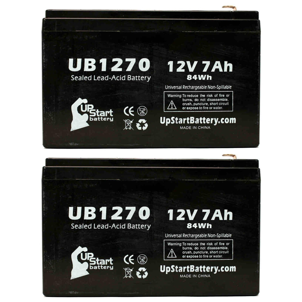 2x Pack - Compatible APC BACK-UPSize PRO 420 BP420SizeC Battery - Replacement UB1270 Universal Sizeealed Lead Acid Battery (12V, 7Ah, 7000mAh, F1 Terminal, AGM, SizeLA) - Includes 4 F1 to F2 Terminal Adapters