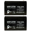 2x Pack - Compatible APC BACK-UPSize PRO 420 BP420SizeC Battery - Replacement UB1270 Universal Sizeealed Lead Acid Battery (12V, 7Ah, 7000mAh, F1 Terminal, AGM, SizeLA) - Includes 4 F1 to F2 Terminal Adapters