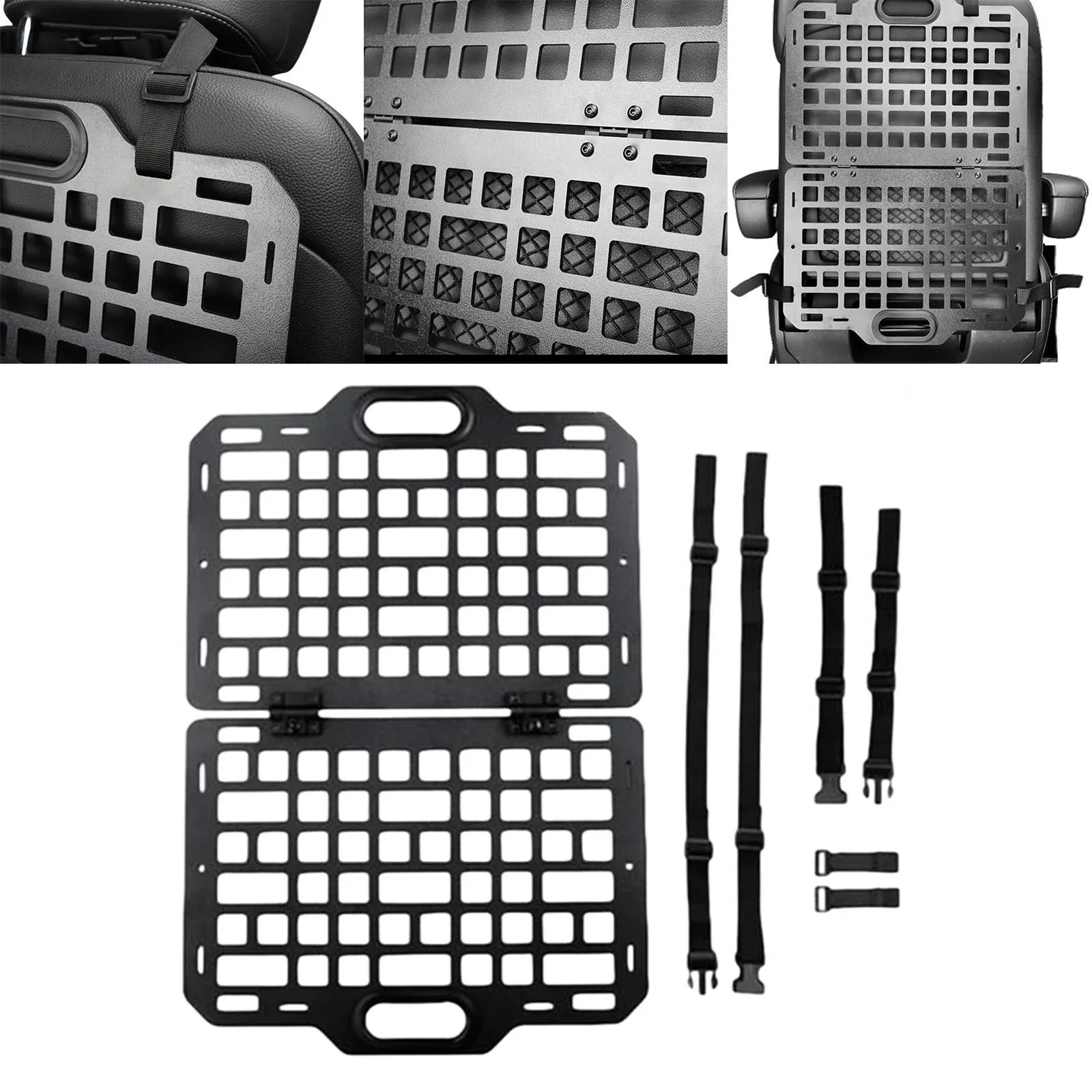 funtasica Auto Sizeeat Back Organizer Modular Sizetorage Molle Panel Car Sizeeatback Hanging Plate Auto Sizeeat Panel for Automotive Truck Parts