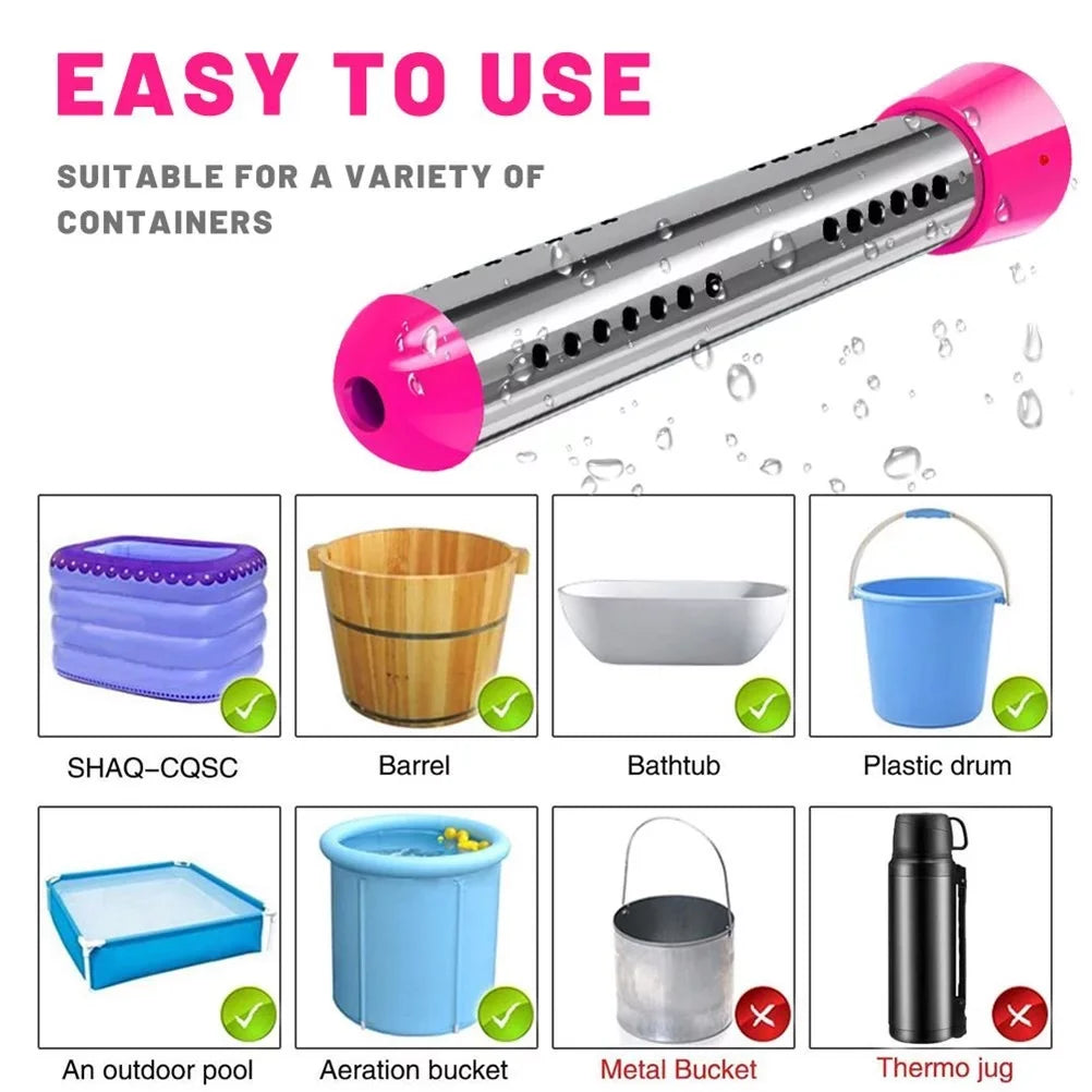 Electric Immersion Water Heater Boiler 1500W Sizewimming Pool Heater Fast Heating for Wimming Pool Tub Bathtub
