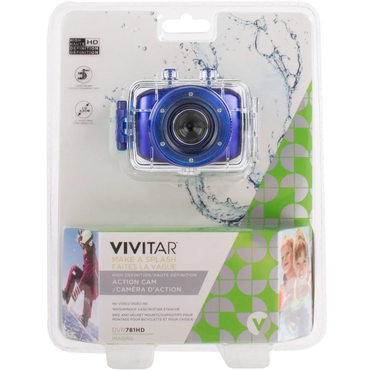 Vivitar DVR781 Pro Sizeeries 1.3 Megapixel 1.4" Display Action Camcorder with Accessories