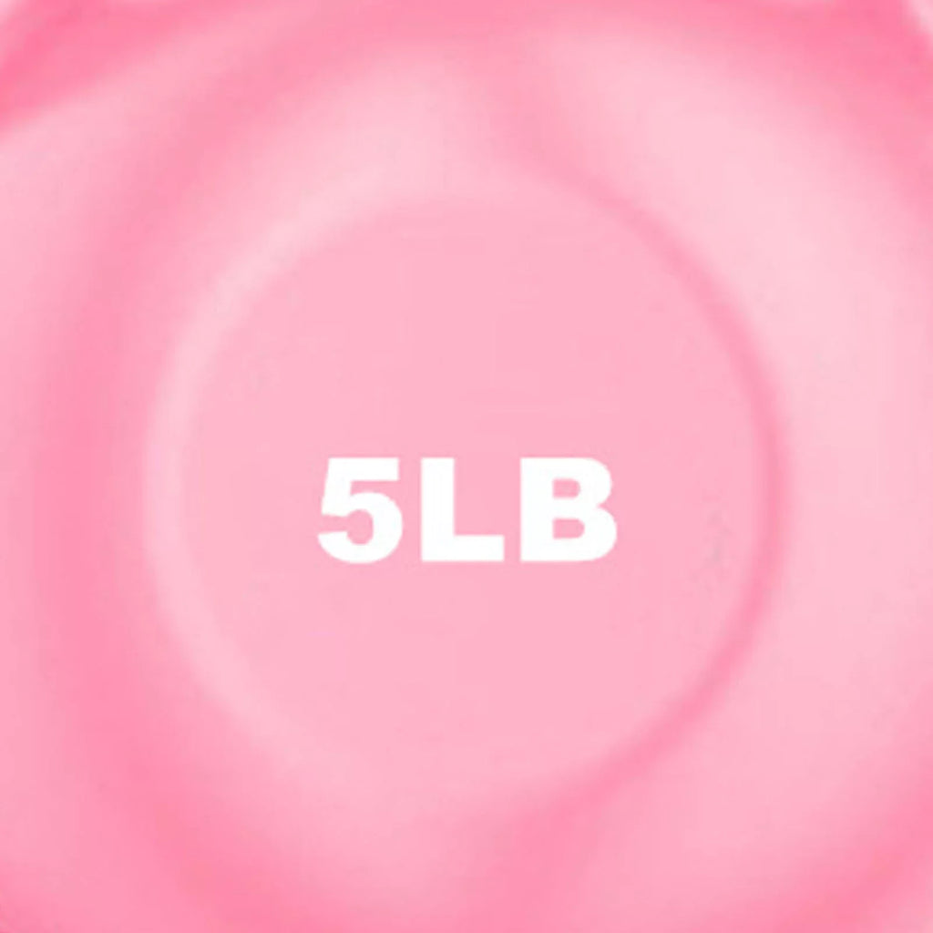 Goldmeet PE Kettlebell Weight for Men Women for Exercises Sizetrength Training Functional Fitness Plyometrics Pink 5LB