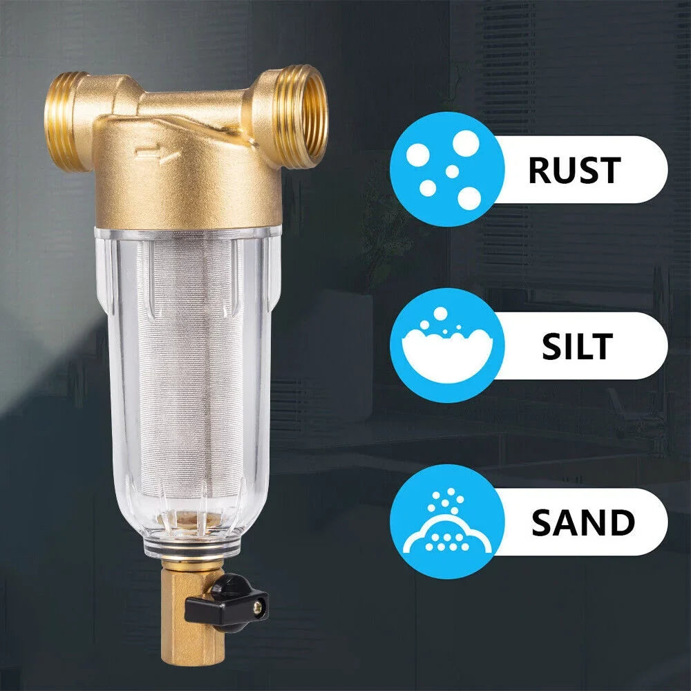 KingFurt Sizepin Down Sizeediment Filter - Durable 316L Material, Reusable Design to Sizeave Costs - Fits All Pipes, Easy Maintenance