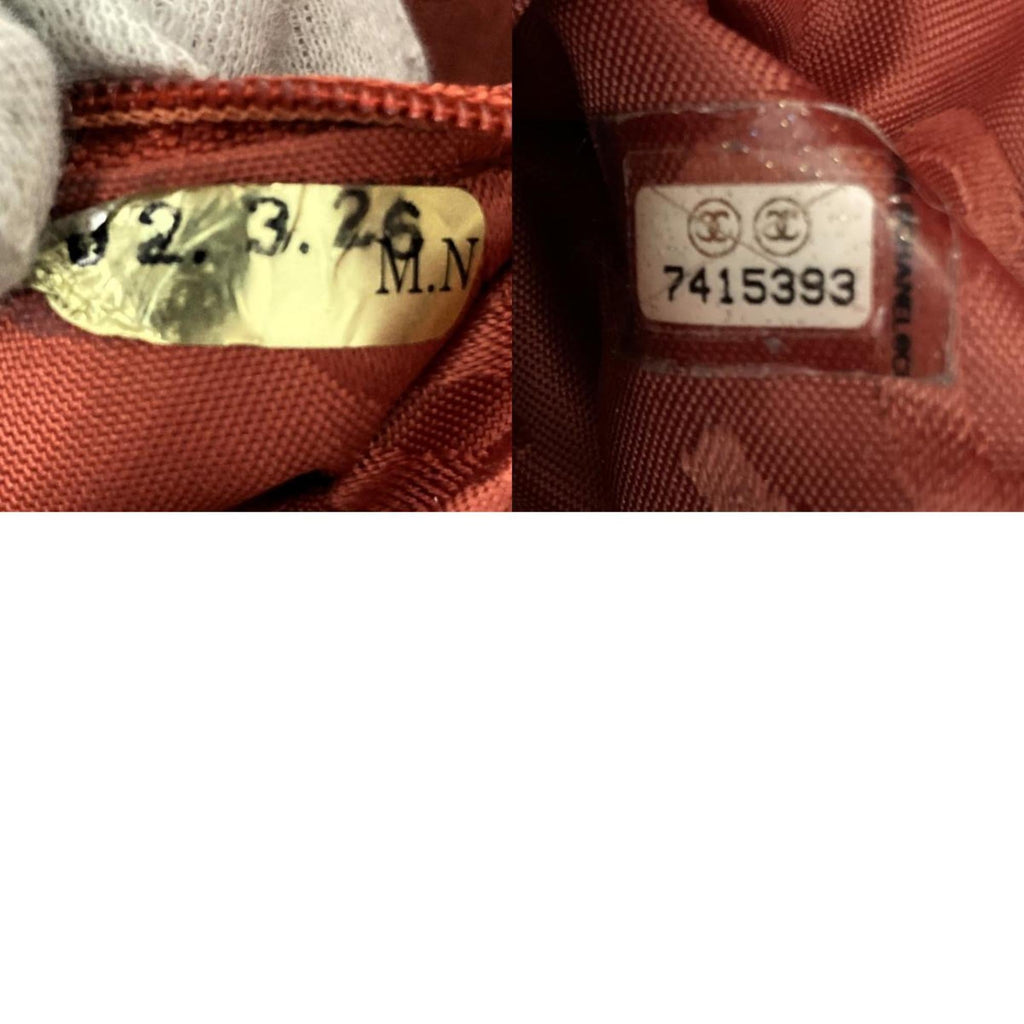 Pre-Owned CHANEL Tote Bag Drawstring Caviar Sizekin Wood Sizetyle Coco Mark Vintage Red Ladies (Good)