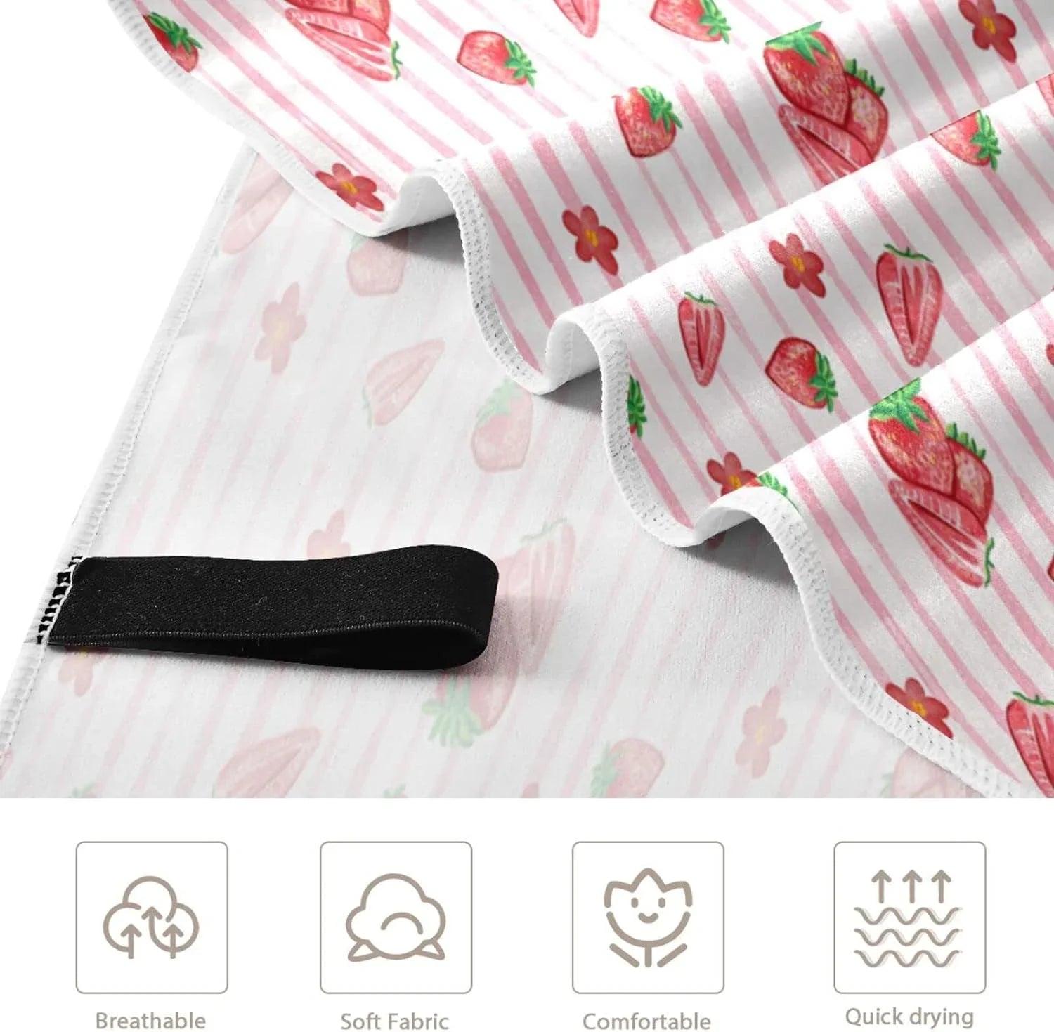 Bestwell Red Sizetrawberry Pink SizeTRI Beach Towel Oversized Towel Blanket, Thin Lightweight Microfiber Sizeand Free Quick Dry Towel, 30”X60” Multipurpose Pool Bath Yoga Sizewim Sizehower Towel