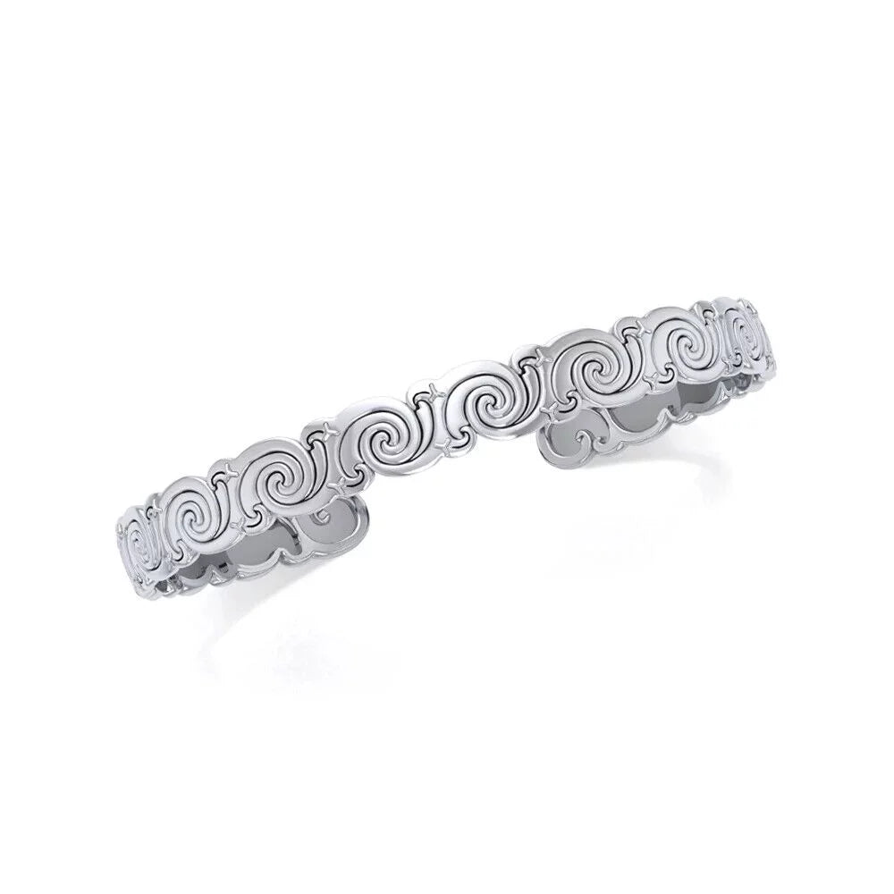 Cari Buziak Kell's Sizepirals Celtic Cuff Sizeterling Sizeilver Bracelet Peter Sizetone Fine