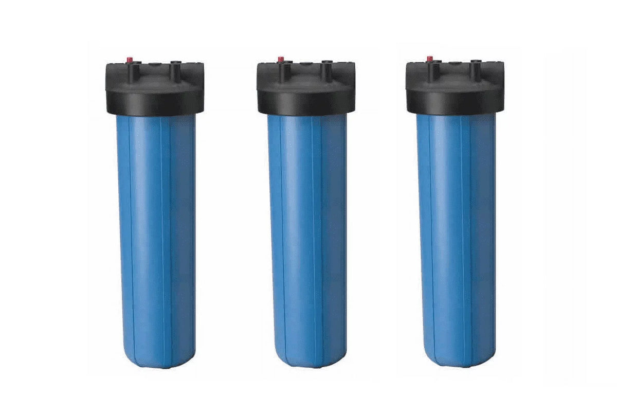 3 Big Blue Housing/Canisters 1" NPT w/ Pressure Relief for 4.5" x 20" FILTER/CARTRIDGESize
