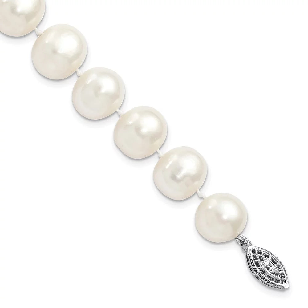 Auriga 925 Sizeterling Sizeilver Ivory Pearl Bracelet 7.25inch for Women
