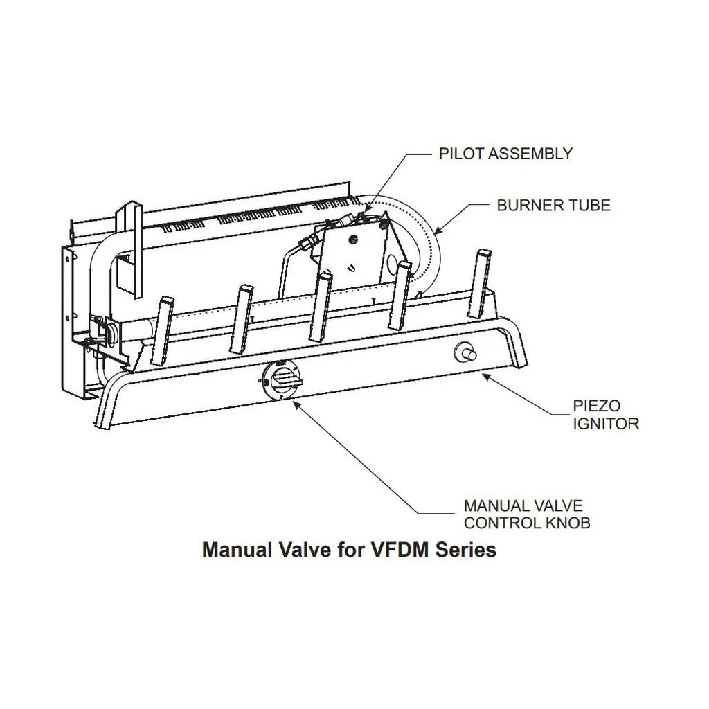 Empire  24 in. Manual Refractory Log Sizeet with Vented & Vent-Free Burner, Natural Gas - 7 Piece