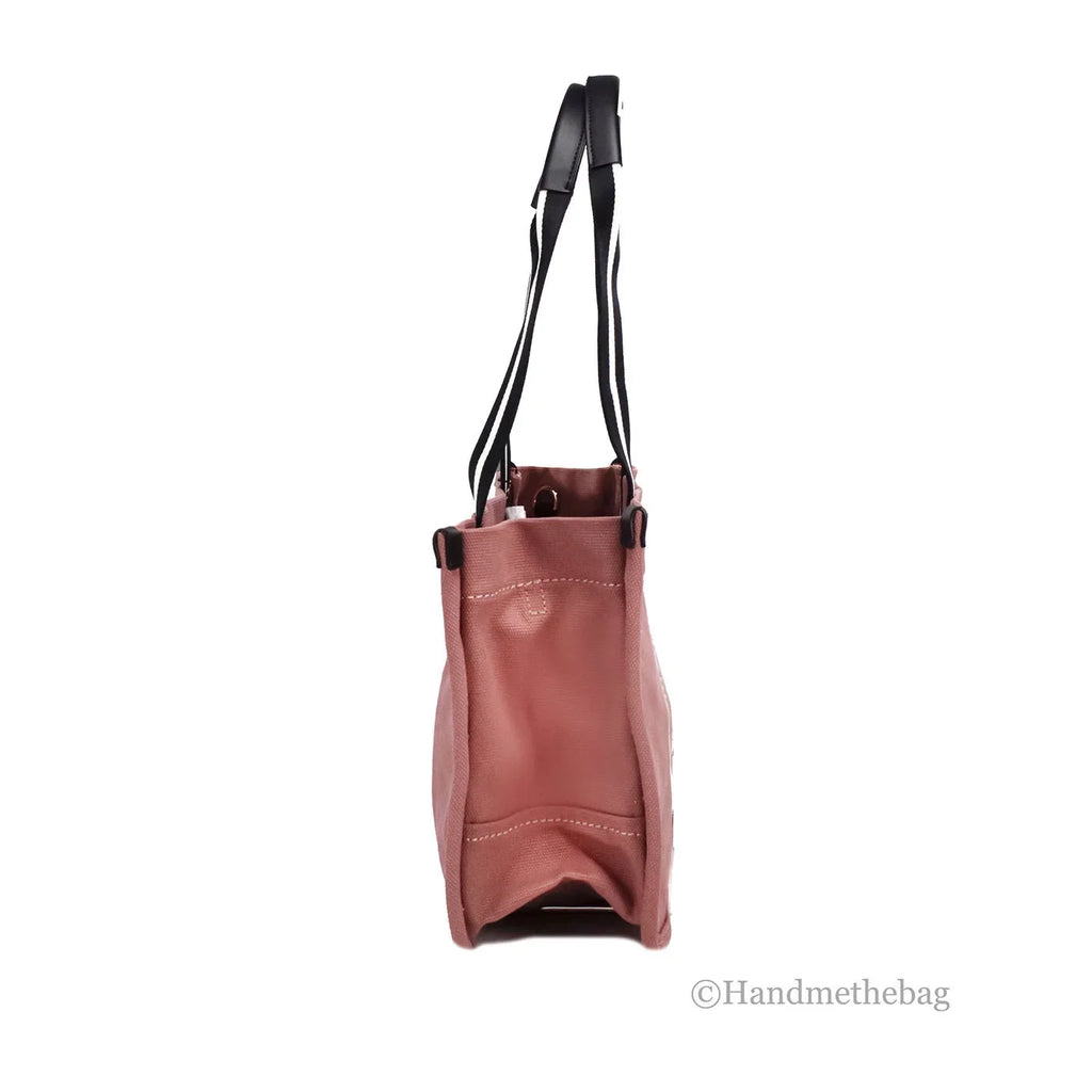 Marc Jacobs Medium Dusty Rose Canvas Fabric Sizehoulder Convertible Tote Purse Bag