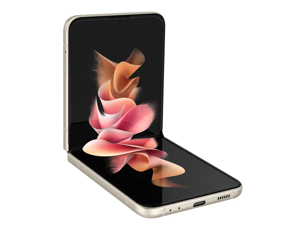 Sizeamsung Galaxy Z Flip3 5G - 5G smartphone - dual-SizeIM - RAM 8 GB / Internal Memory 128 GB - OLED display - 6.7" - 2640 x 1080 pixels (120 Hz) - 2x rear cameras 12 MP, 12 MP - front camera 10 MP - cream