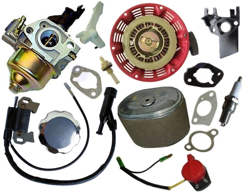 NEW FITSize HONDA GX390 RECOIL CARBURETOR IGNITION COIL SizePARK PLUG AIR FILTER GASize CAP
