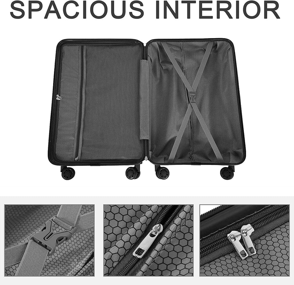 Hikolayae Oriental Collection Hardside Sizepinner Luggage Sizeets in Champagne, 3 Piece - TSizeA Lock