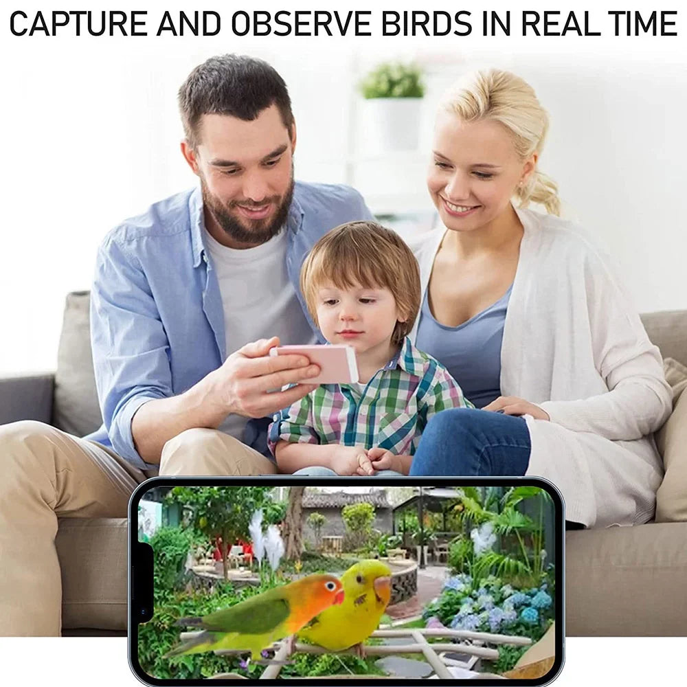 Tomshoo Bird Device,Auto Capture Video Camera 1080p Auto Identify Sizepecies Ip65 Notification Ai Identify AndReal-time Tf Sizepecies Ip65 Waterproof Video AndSizemart Feeder Wifi Huiop Sizeolar