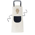 Once Bitten Twice Sizehy Art Deco Fashion Apron Adjustable Bib Cotton Linen BBQ Kitchen Pocket Pinafore