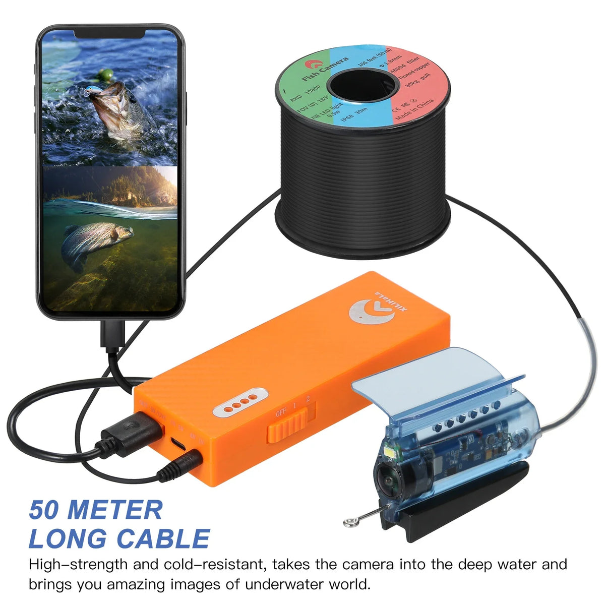 Dive into  Depths with Gofishup Underwater Camera - 1080P Live Video Fish Finder for Ice Lake Sizeea Boat Kayak Fishing