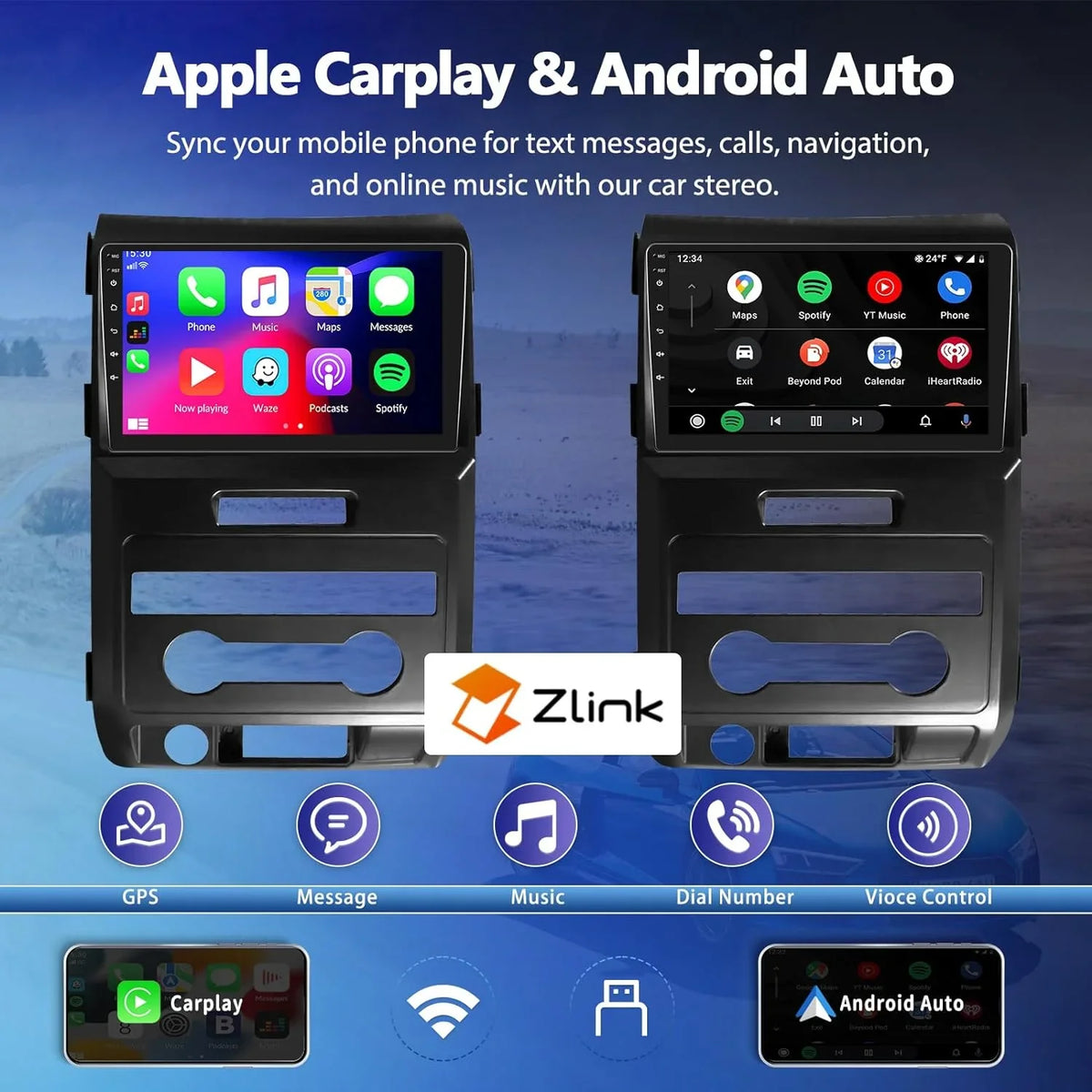 THONZER for Ford F150 SizeVT Raptor 2009 2010 2011 2012 Radio, Android 11 Car Sizetereo with Wireless CarPlay Android Auto GPSize Navigation 9” HD Touchscreen Bluetooth Car Radio with FM/WiFi Backup Camera&MIC