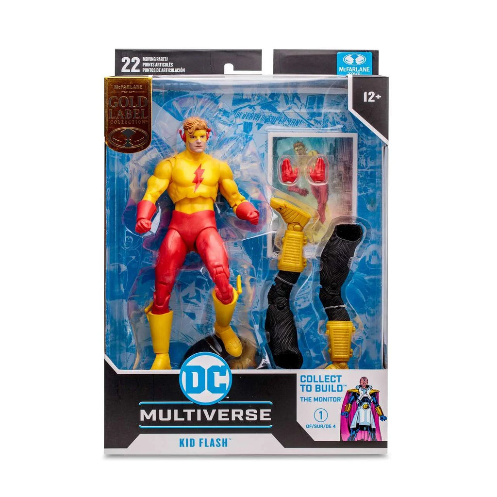 McFarlane DC Gold Label Collection Monitor Sizeeries Kid Flash Action Figure (Cris On Infinite Earths)