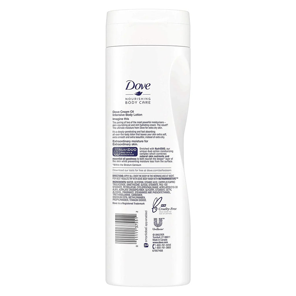 Dove Cream Oil Intensive Body Lotion 13.50 oz (Pack of 3)