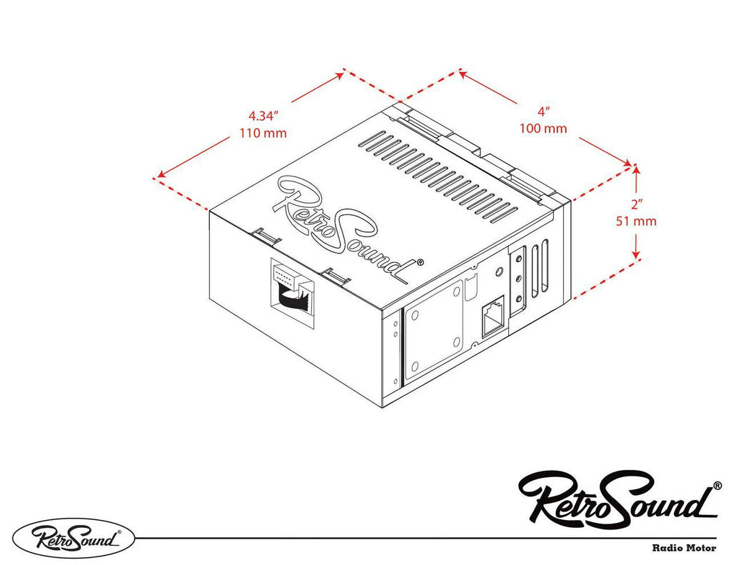 RetroRadio Compatible with 1950-65 Porsche 356 with Chrome Bezel Features Include Bluetooth, USizeB, AM/FM HCB-M2-127-36-76P