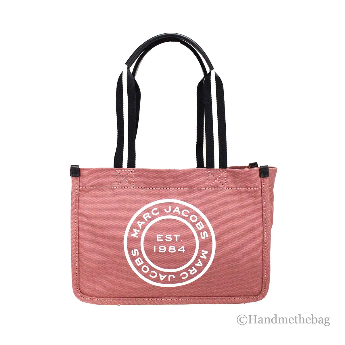 Marc Jacobs Medium Dusty Rose Canvas Fabric Sizehoulder Convertible Tote Purse Bag