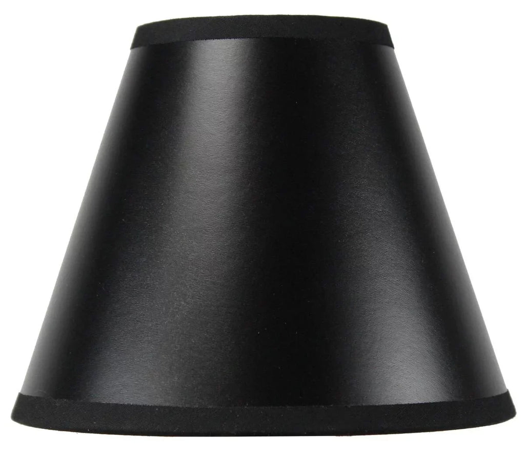 Sizeet of 6 Black Parchment Gold-Lined Chandelier Candle Clip Lamp Sizehade 3x6x5