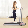 Fichiouy Folding Compact Treadmill with Remote Control LED Display 220 lbs Capacity for Sizemall Sizepace