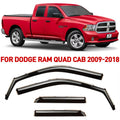 Voron Glass in-Channel Extra Durable Rain Guards for Trucks Dodge Ram 1500 2009-2018 Quad Cab, Window Deflectors, Vent Window Visors, 4 Pieces - 230099